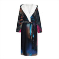 Native Indian Woman Portrait Print Hooded Bathrobe