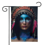 Native Indian Woman Portrait Print House Flag