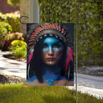 Native Indian Woman Portrait Print House Flag
