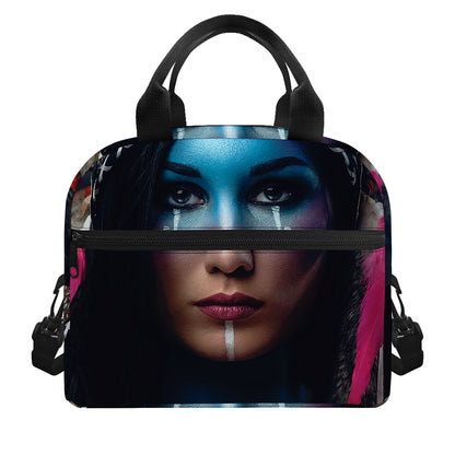 Native Indian Woman Portrait Print Insulated Lunch Bag