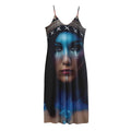 Native Indian Woman Portrait Print Jersey Midi Cami Dress
