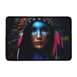 Native Indian Woman Portrait Print Kitchen Mat