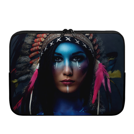 Native Indian Woman Portrait Print Laptop Sleeve