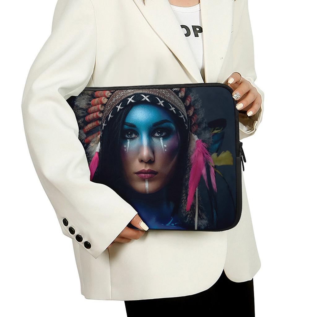 Native Indian Woman Portrait Print Laptop Sleeve – GearFrost