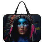 Native Indian Woman Portrait Print Laptop Sleeve With Handle