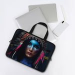 Native Indian Woman Portrait Print Laptop Sleeve With Handle