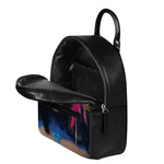 Native Indian Woman Portrait Print Leather Backpack