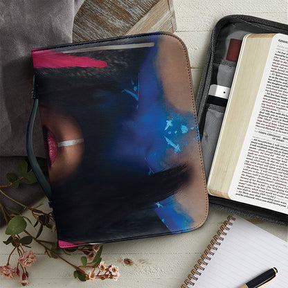 Native Indian Woman Portrait Print Leather Bible Cover