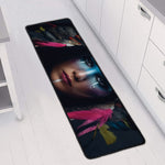 Native Indian Woman Portrait Print Long Kitchen Mat