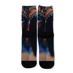 Native Indian Woman Portrait Print Long Socks