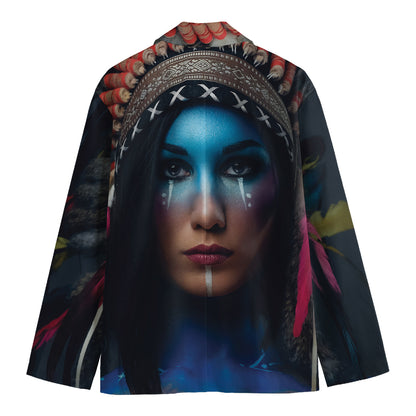Native Indian Woman Portrait Print Men's Blazer