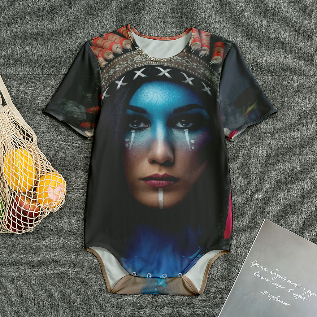 Native Indian Woman Portrait Print Men's Bodysuit