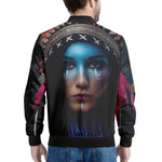 Native Indian Woman Portrait Print Men's Bomber Jacket