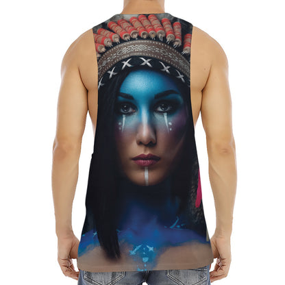 Native Indian Woman Portrait Print Men's Muscle Tank Top