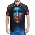 Native Indian Woman Portrait Print Men's Polo Shirt