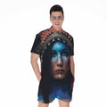 Native Indian Woman Portrait Print Men's Romper