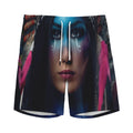 Native Indian Woman Portrait Print Men's Athletic Shorts