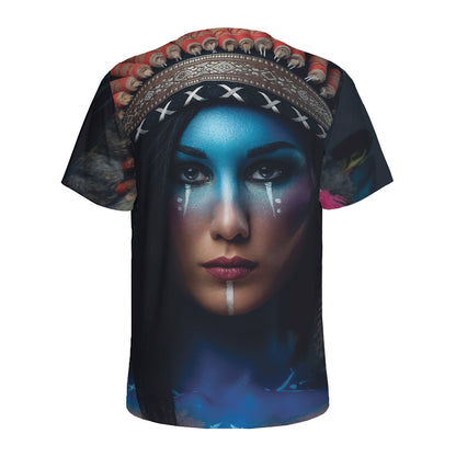 Native Indian Woman Portrait Print Men's Sports T-Shirt