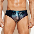 Native Indian Woman Portrait Print Men's Swim Briefs