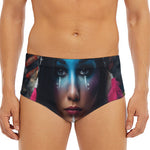 Native Indian Woman Portrait Print Men's Triangle Swim Briefs