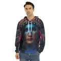 Native Indian Woman Portrait Print Men's Velvet Pullover Hoodie