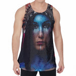 Native Indian Woman Portrait Print Men's Velvet Tank Top