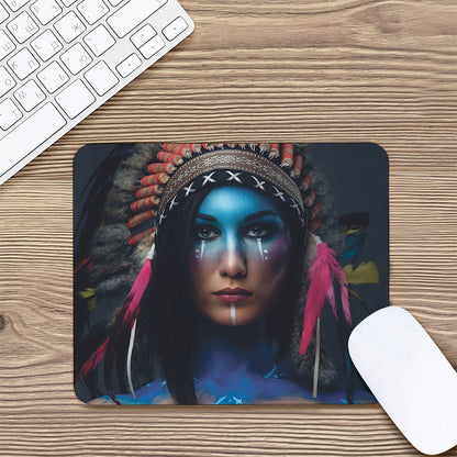 Native Indian Woman Portrait Print Mouse Pad