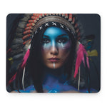 Native Indian Woman Portrait Print Mouse Pad
