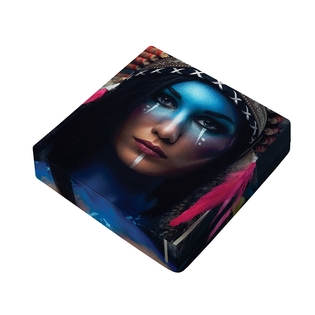 Native Indian Woman Portrait Print Outdoor Seat Cushion Cover