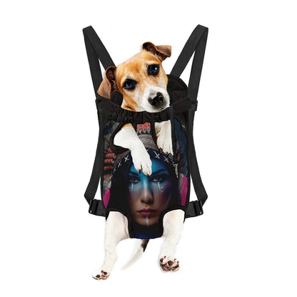 Native Indian Woman Portrait Print Pet Carrier Backpack