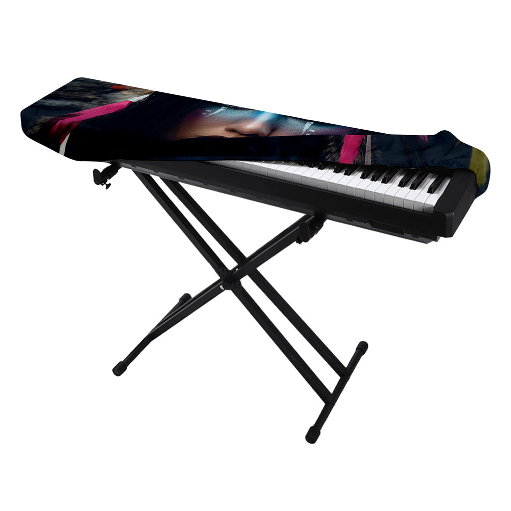 Native Indian Woman Portrait Print Piano Keyboard Cover