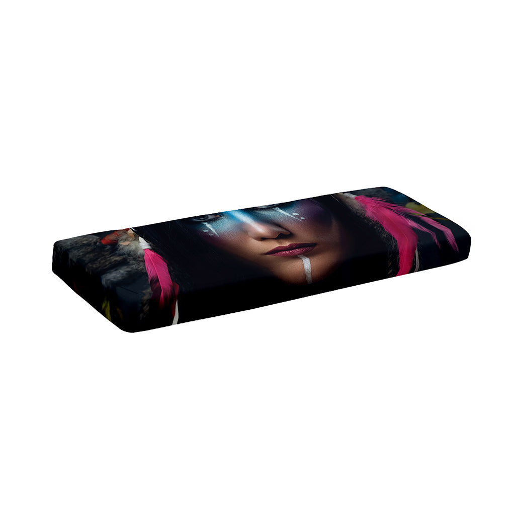 Native Indian Woman Portrait Print Piano Keyboard Cover