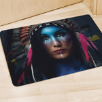 Native Indian Woman Portrait Print Polyester Doormat