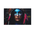Native Indian Woman Portrait Print Polyester Flag