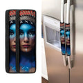 Native Indian Woman Portrait Print Refrigerator Handle Covers