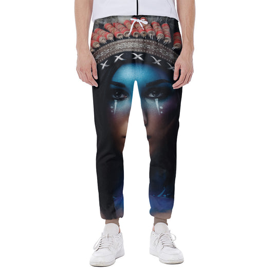 Native Indian Woman Portrait Print Scuba Joggers