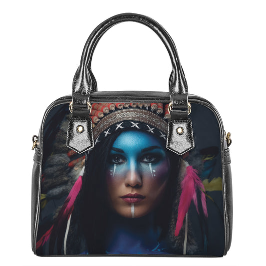 Native Indian Woman Portrait Print Shoulder Handbag