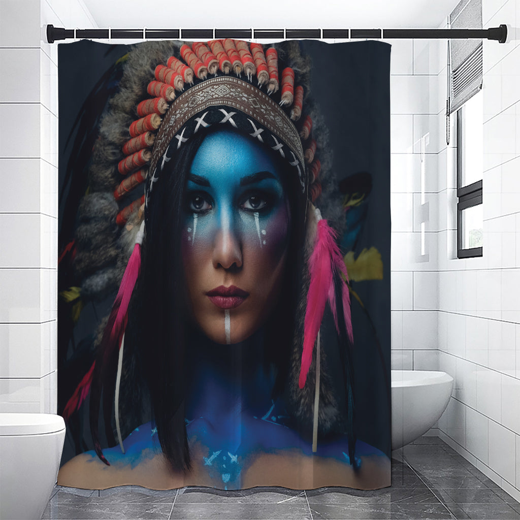 Native Indian Woman Portrait Print Shower Curtain