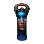 Native Indian Woman Portrait Print Single Neoprene Wine Tote