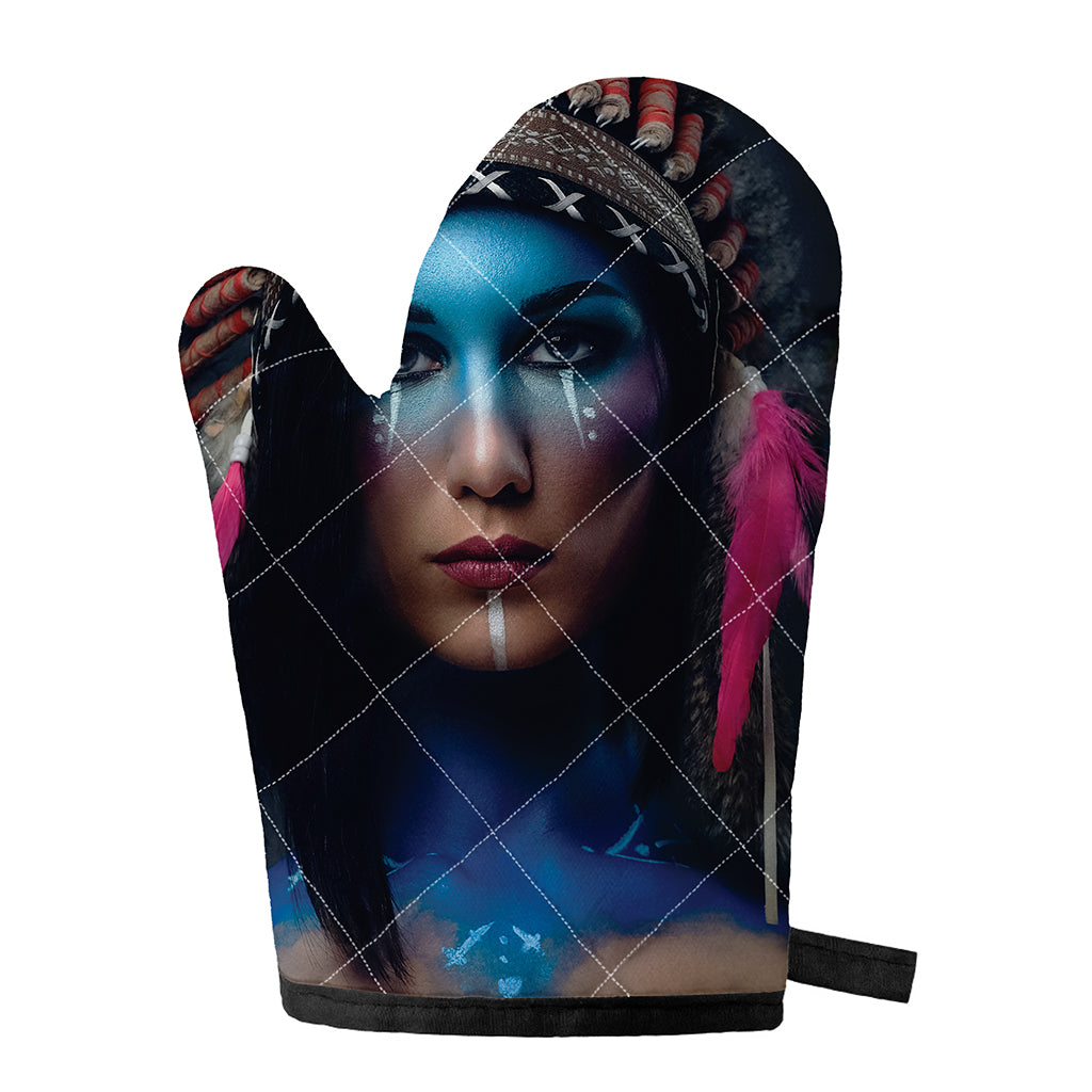 Native Indian Woman Portrait Print Single Oven Mitt