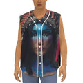 Native Indian Woman Portrait Print Sleeveless Baseball Jersey