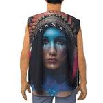 Native Indian Woman Portrait Print Sleeveless Baseball Jersey