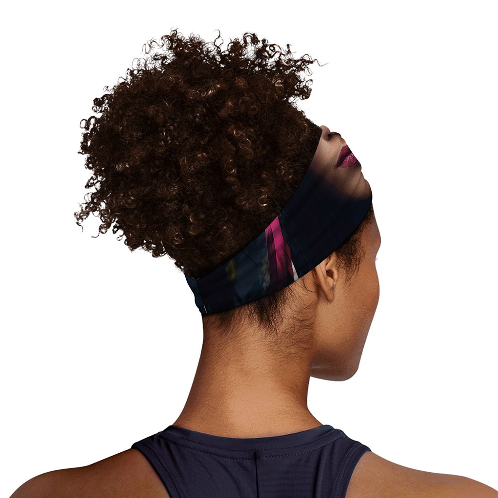 Native Indian Woman Portrait Print Sports Headband