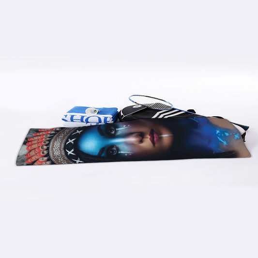 Native Indian Woman Portrait Print Sports Towel
