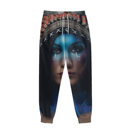 Native Indian Woman Portrait Print Sweatpants