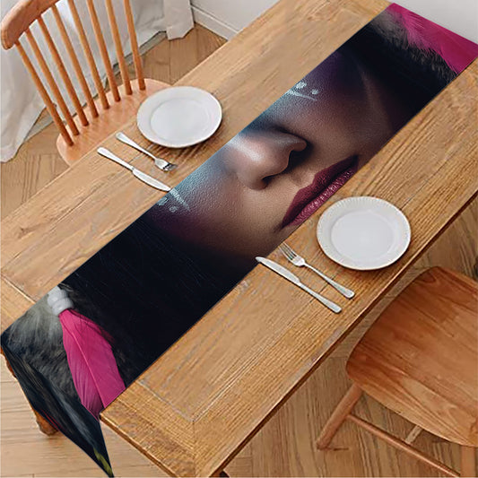 Native Indian Woman Portrait Print Table Runner