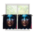 Native Indian Woman Portrait Print Tier Curtains