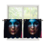 Native Indian Woman Portrait Print Tier Curtains