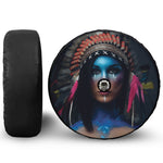 Native Indian Woman Portrait Print Tire Cover With Camera Hole