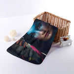 Native Indian Woman Portrait Print Towel